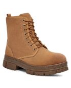 Boots en Velours de Cuir Skyvieservice cognac