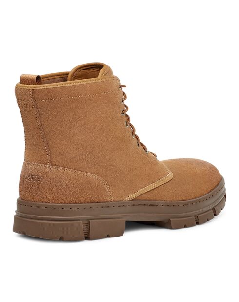 Boots en Velours de Cuir Skyvieservice cognac