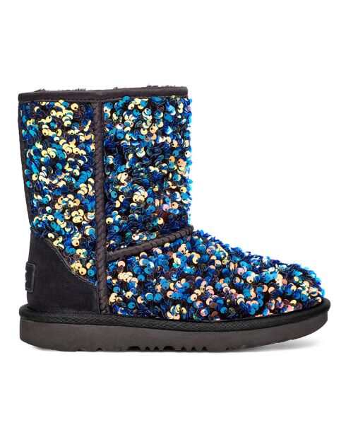 Boots fourrées Laine à Sequins Classic II Stellar noires