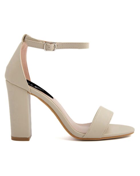 Beigefarbene Sandalen Alma - 10,5 cm Absatz