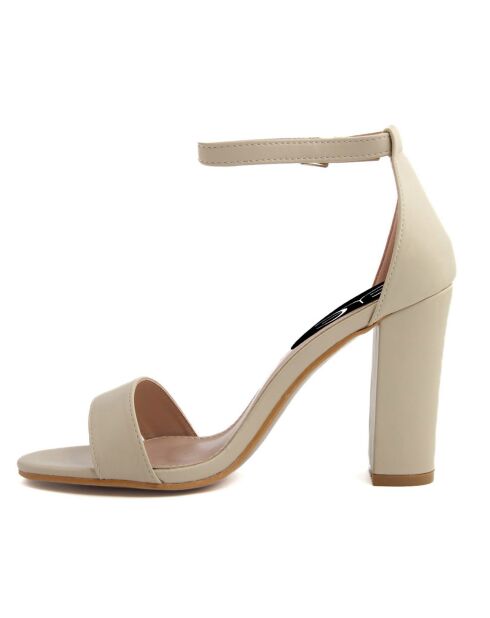 Beigefarbene Sandalen Alma - 10,5 cm Absatz