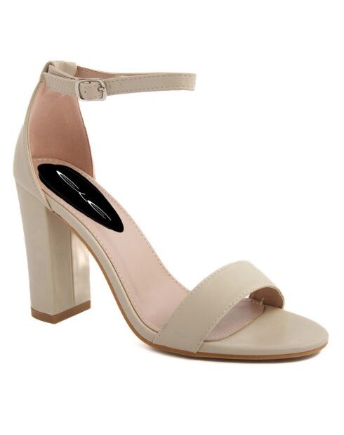 Beigefarbene Sandalen Alma - 10,5 cm Absatz