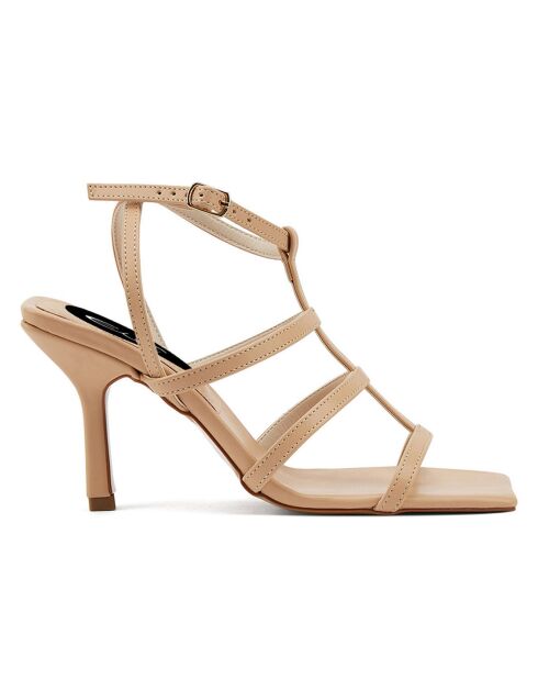 Emma Nude-Sandalen - 8,5 cm Absatz
