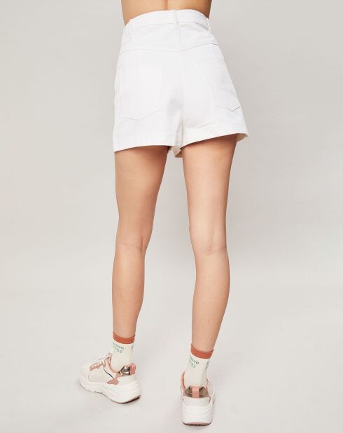 Short brodé Amerinjean blanc