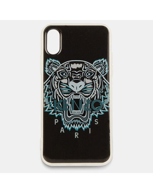Coque Iphone X/Xs Tiger Resin 3D noire