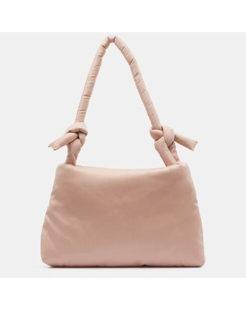 Sac Porté Epaule Lady Double Satin rose clair - 27x40x8 cm