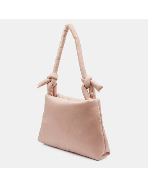 Sac Porté Epaule Lady Double Satin rose clair - 27x40x8 cm