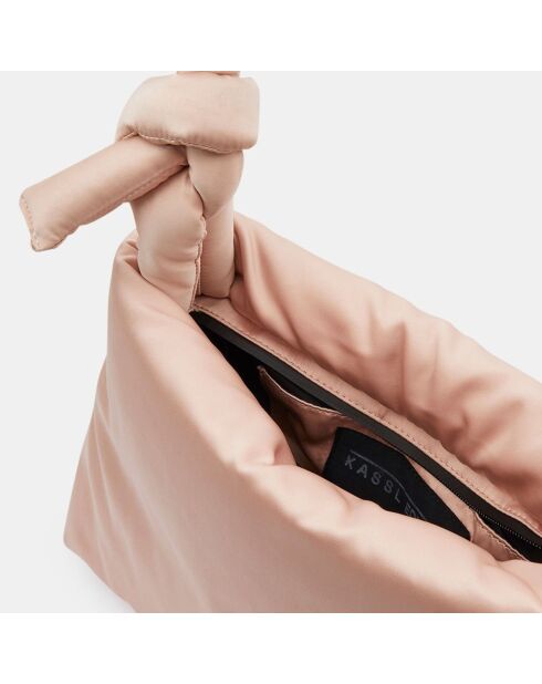 Sac Porté Epaule Lady Double Satin rose clair - 27x40x8 cm