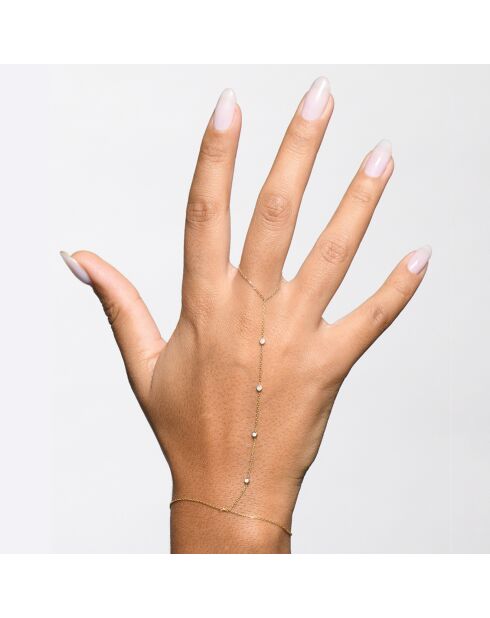 Pulsera Tiyi de oro amarillo y diamantes de 0,09 quilates