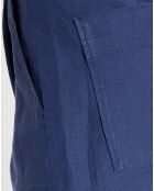 Short 100% Lin Elastique bleu moyen