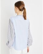 Chemise multi rayures blanc/bleu