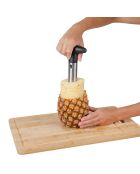 Coupe ananas en inox grise - D. 10x23.5 cm