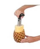 Coupe ananas en inox grise - D. 10x23.5 cm