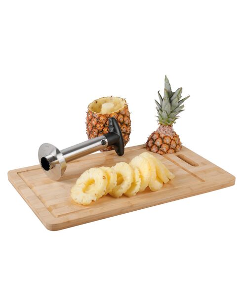 Coupe ananas en inox grise - D. 10x23.5 cm