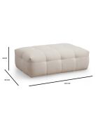 Pouf Cady beige - 120x80x42 cm