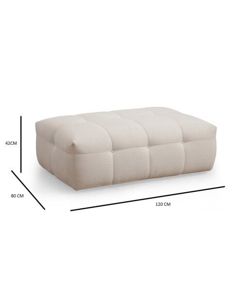 Pouf Cady beige - 120x80x42 cm