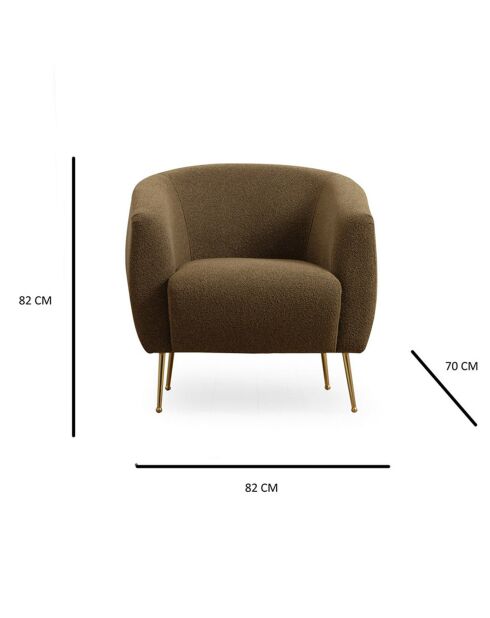 Fauteuil Eses vert - 70x82x82 cm