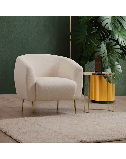 Fauteuil Eses crème - 70x82x82 cm