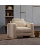 Fauteuil Lily beige - 98x97x73 cm