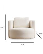 Fauteuil Asos crème - 105x100x71 cm