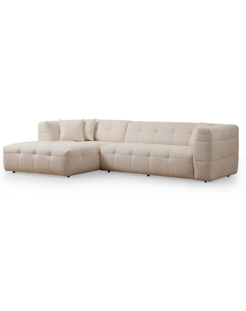 Canapé d'angle gauche Cady beige - 300x150x72 cm
