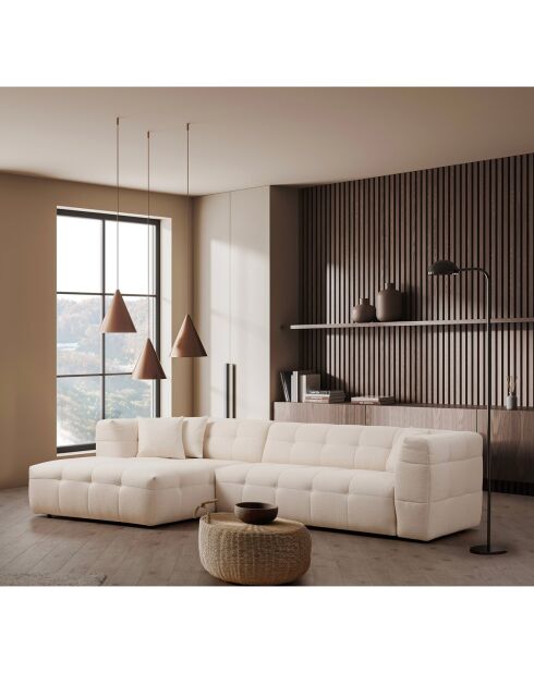 Canapé d'angle gauche Cady beige - 300x150x72 cm