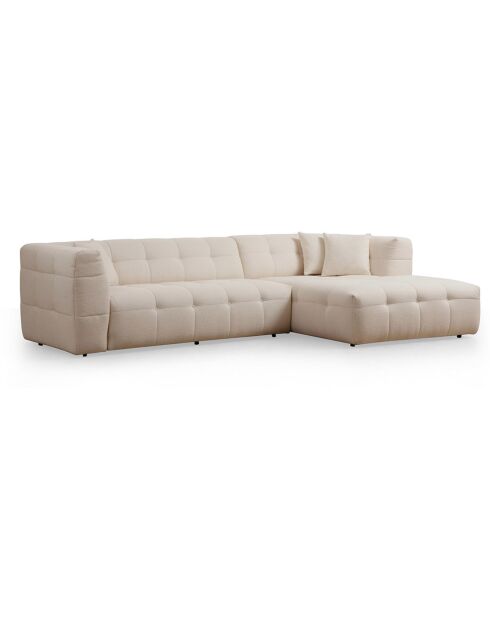 Canapé d'angle droit Cady beige - 300x150x72 cm