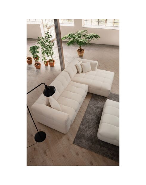 Canapé d'angle droit Cady beige - 300x150x72 cm