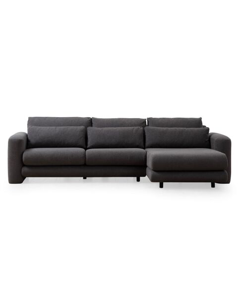 Canapé d'angle droit Lily gris - 290x165x73 cm