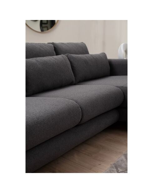 Canapé d'angle droit Lily gris - 290x165x73 cm