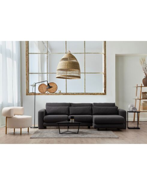 Canapé d'angle droit Lily gris - 290x165x73 cm