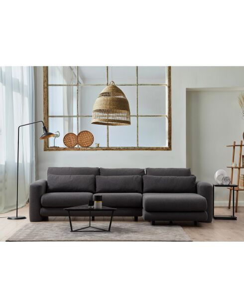 Canapé d'angle droit Lily gris - 290x165x73 cm