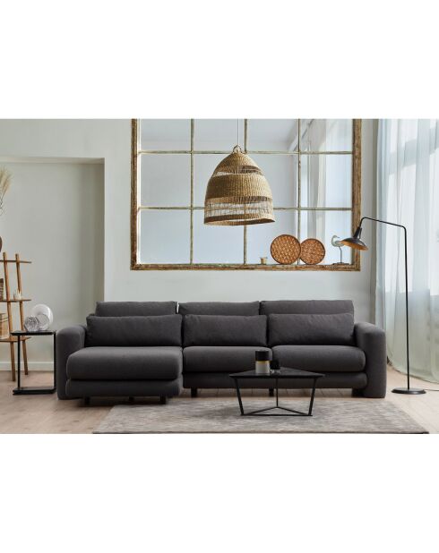 Canapé d'angle gauche Lily gris - 290x165x73 cm