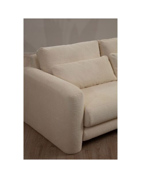 Canapé d'angle droit Lily beige - 290x165x73 cm