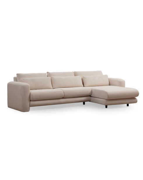 Canapé d'angle droit Lily crème - 290x165x73 cm