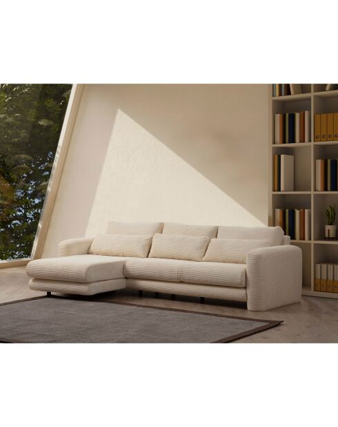 Canapé d'angle gauche Lily beige - 290x165x73 cm