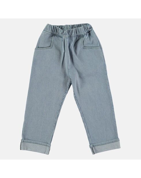 Pantaloni in denim a righe