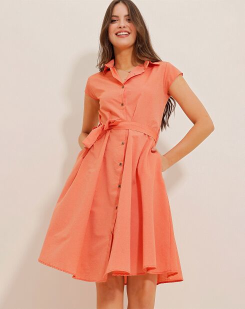 Robe Lucie saumon