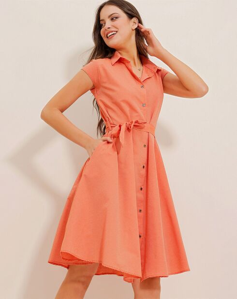 Robe Lucie saumon