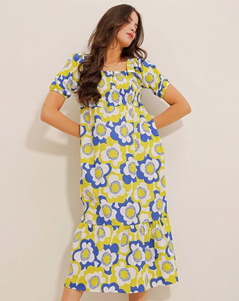 Robe Nina vert/bleu