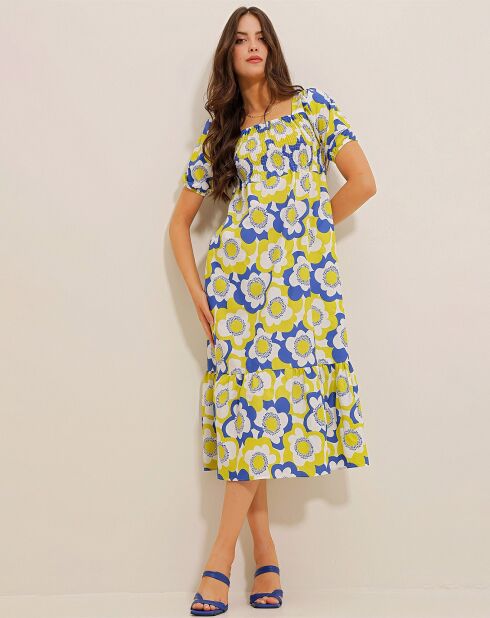 Robe Nina vert/bleu