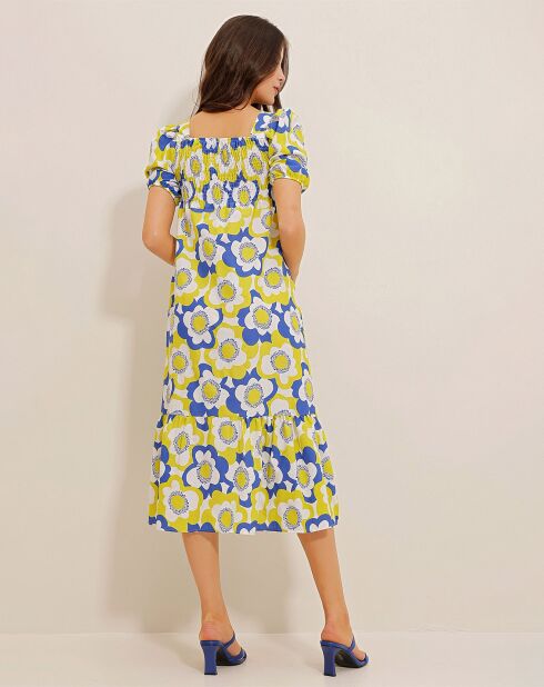 Robe Nina vert/bleu