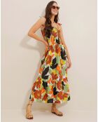 Robe Helene rouge/menthe