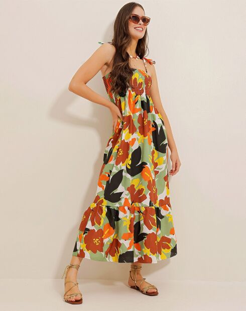 Robe Helene rouge/menthe