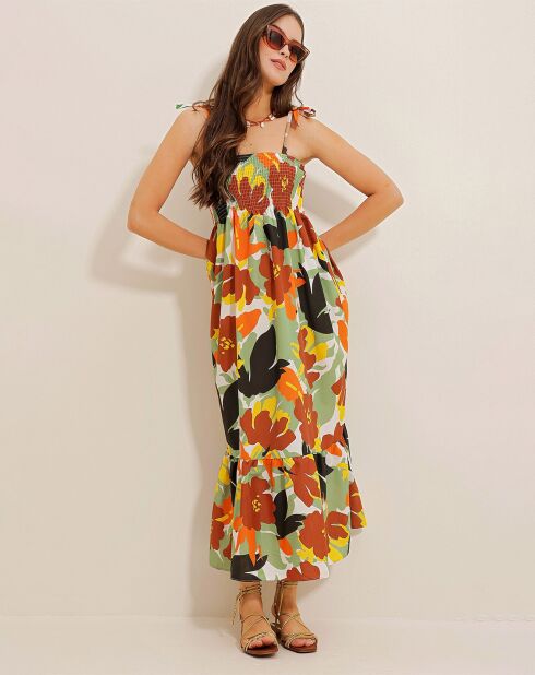Robe Helene rouge/menthe