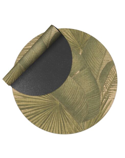 Tropisch groen vloerkleed voor buiten en binnen - D.100 cm