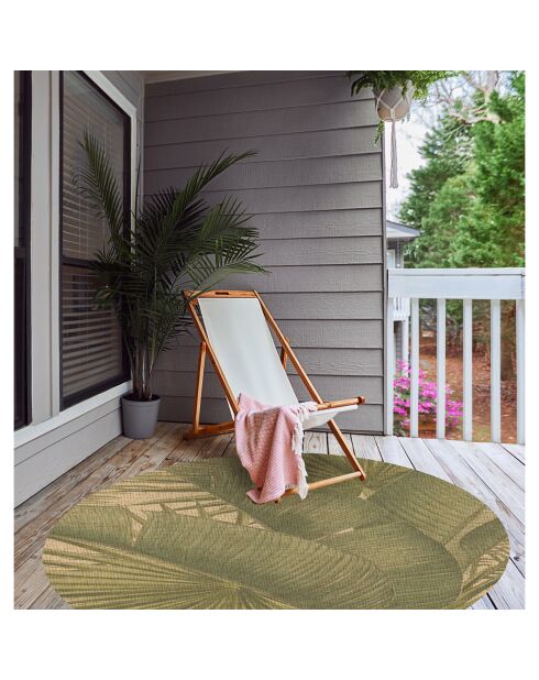Tapis extérieur/intérieur Tropical vert- D.100 cm