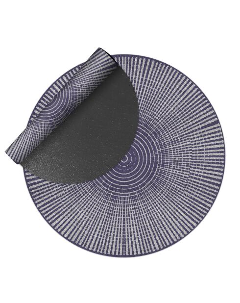 Tapis extérieur/intérieur Hanoi bleu- D.100 cm