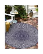 Tapis extérieur/intérieur Hanoi bleu- D.100 cm