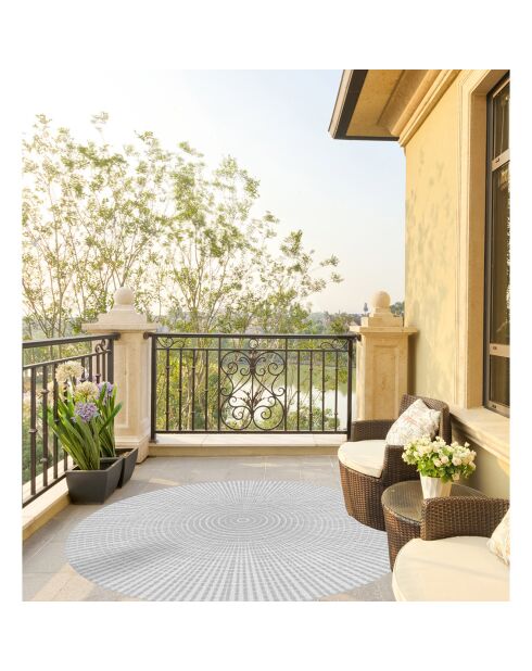 Tapis extérieur/intérieur Hanoi gris- D.100 cm